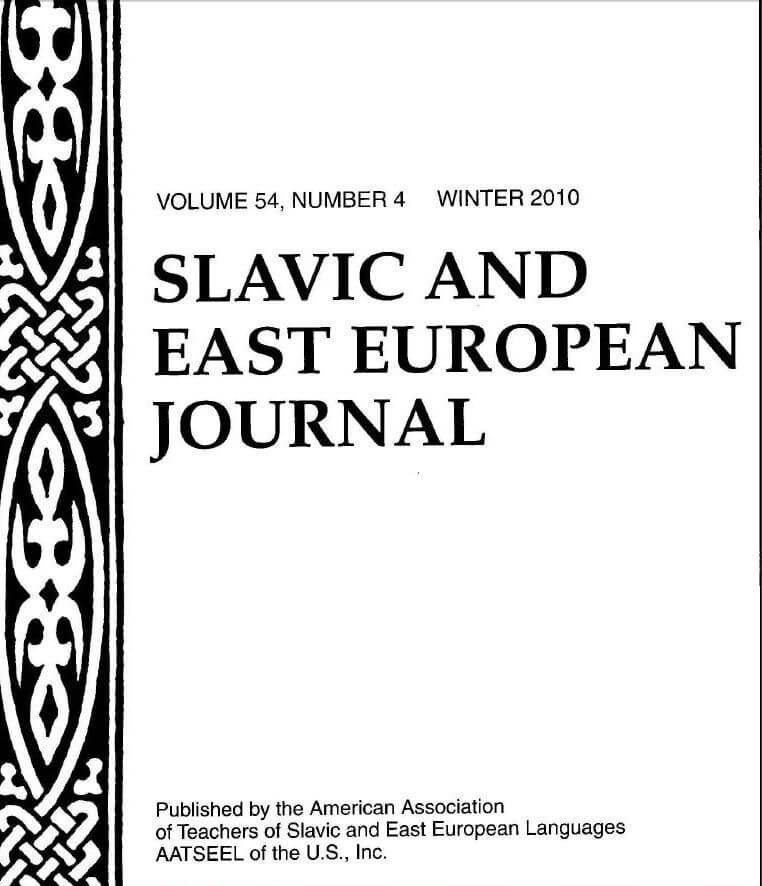 Review in “Slavic & East European Journal” by Timothy